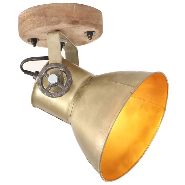 vidaXL Industrial Wall/Ceiling Lamps 2 pcs Brass 20x25 cm E27