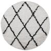 vidaXL Shaggy Rug PAMPLONA High Pile Modern Cream and Black &Oslash; 100 cm
