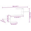 vidaXL Wall Shelf Old Wood 104x15x49 cm Engineered Wood
