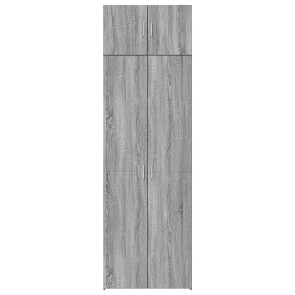 vidaXL Storage Cabinet Grey Sonoma 70x42.5x225 cm Engineered Wood