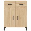 vidaXL Highboard Sonoma Oak 69.5x34x180 cm Engineered Wood