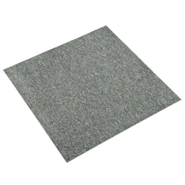 vidaXL Carpet 20 pcs Green 50 x 50 cm 100% Polypropylene