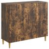 vidaXL Sideboard Smoked Oak 89 x 34.5 x 80 cm Engineered Wood