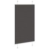 vidaXL Pleated Blind Black 80x150 cm Fabric Width 79.4 cm Polyester