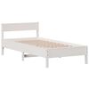 vidaXL Bed Frame without Mattress White 90x190 cm Single Solid Wood Pine