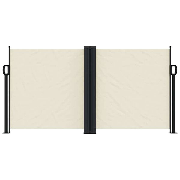 vidaXL Retractable Side Awning Cream 120x1200 cm
