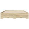 vidaXL Bed Frame with Drawers without Mattress Sonoma Oak 150x200 cm King Size