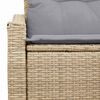 vidaXL Garden Sofa with Cushion 123 x 62 x 69 cm Poly Rattan