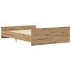 vidaXL Bed Frame without Mattress Artisan Oak 120x190cm Engineered Wood