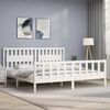 vidaXL Bed Frame without Mattress White 200x200 cm Solid Wood Pine