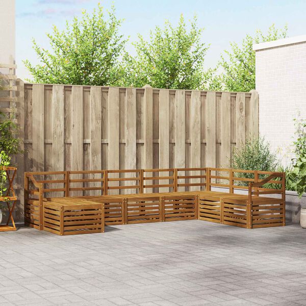 vidaXL Sofa Sets 8 pcs Natural Solid Acacia Wood