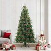 vidaXL Artificial Hinged Christmas Tree Green 240 cm PVC, PE and Steel