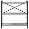 vidaXL Bookshelf Grey sonoma 80 x 30 x 85 cm Engineered Wood