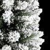 vidaXL Artificial Slim Christmas Tree with Flocked Snow 210 cm PVC&PE