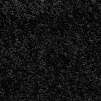 vidaXL Carpet Stair Treads 15 pcs Black 56x17x3 cm