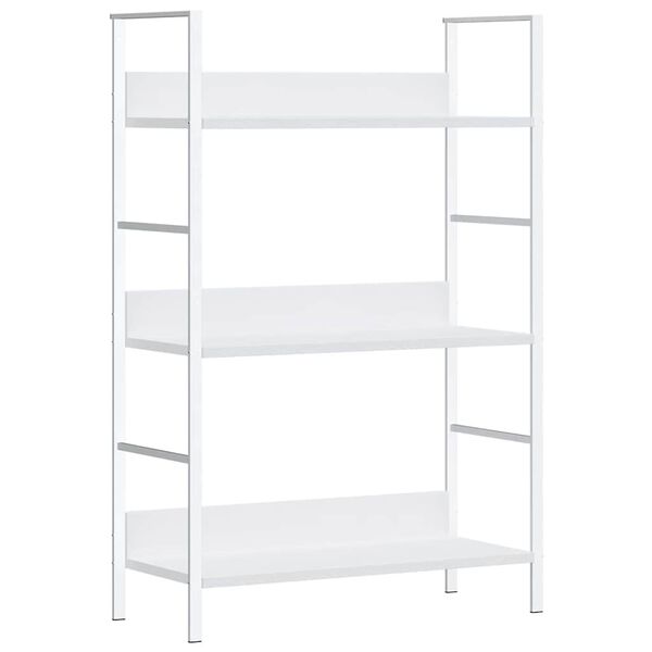 vidaXL 3-Layer Book Shelf White 60x27.6x90.5 cm Engineered Wood
