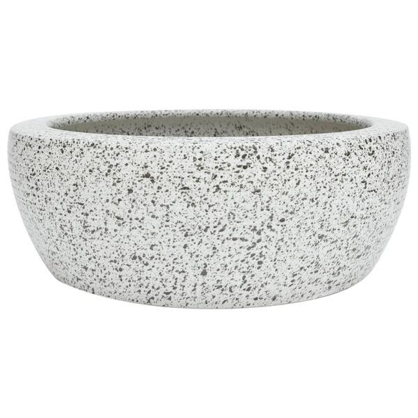 vidaXL Countertop Basin Grey Round &Phi;41x14 cm Ceramic