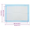 vidaXL Pet Training Pad Plain 50 pcs 45 x 33 cm