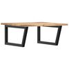 vidaXL Basin Shelf Wall Mounted Steel and Solid Wood Acacia