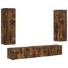 vidaXL TV Cabinet Set 3 pcs Smoked Oak Engineered Wood