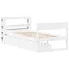 vidaXL Bed Frame without Mattress White 75x190 cm Small Single Solid Wood Pine
