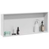 vidaXL Shower Niche White 75 x 30 x 9.5 cm Stainless Steel