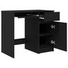 vidaXL Desk Black Oak 86x49x76 cm Engineered Wood