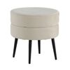 Venture Home Pouffe Pot 40x40x40 cm Velvet Black and Light Beige