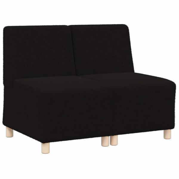 vidaXL Modular Sofa Unit Armless 2 pcs Black 55 x 74 x 82 cm