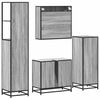 vidaXL 4&nbsp;Piece Bathroom Furniture Set&nbsp;Grey Sonoma Engineered Wood