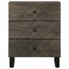 vidaXL Bedside Cabinet Black 50x33x62 cm Solid Wood Mango