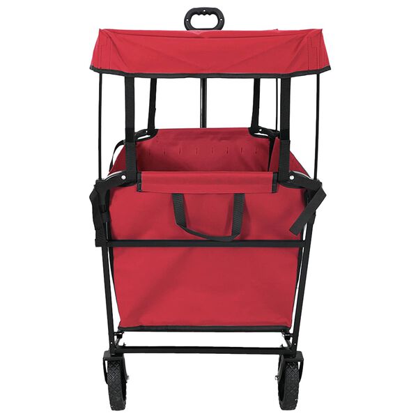 vidaXL Folding Hand Trolley Red 105 x 56.5 x 116 cm Oxford Cloth