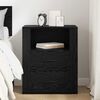 vidaXL Bedside Cabinet Black Oak 35 x 50 x 60 cm Engineered Wood