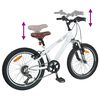 vidaXL Kids Mountain Bike 20'' 6-Speed for 5-8 Years Old White