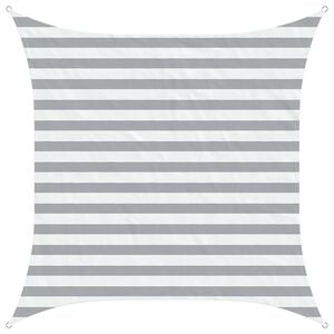 vidaXL Sun Shade Sail Light Grey and White 2 x 2 m