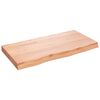 vidaXL Wall Shelf Light Brown 80x40x(2-6) cm Treated Solid Wood Oak