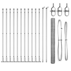 vidaXL Fence Post Silver 25 x 1.5 m (36 mm mesh) Steel
