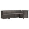 vidaXL 5-Seater Garden Sofa Rattan Look PP Light Grey