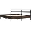 vidaXL Bed Frame without Mattress Smoked Oak 160x200 cm