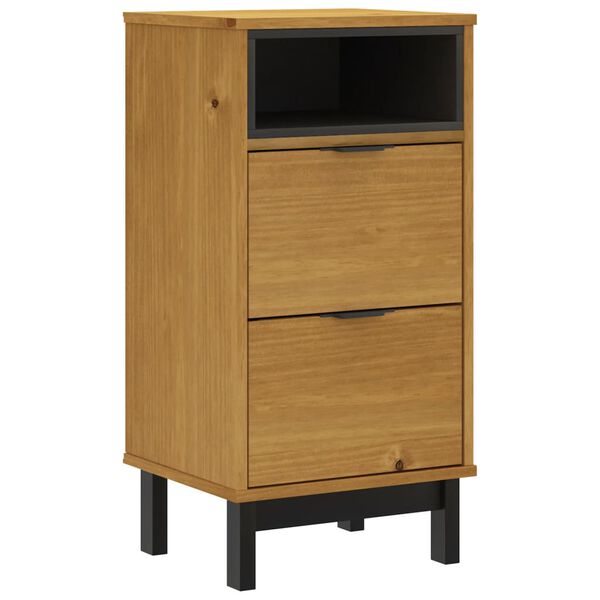 vidaXL Bedside Cabinet "FLAM" 40x35x80 cm Solid Wood Pine
