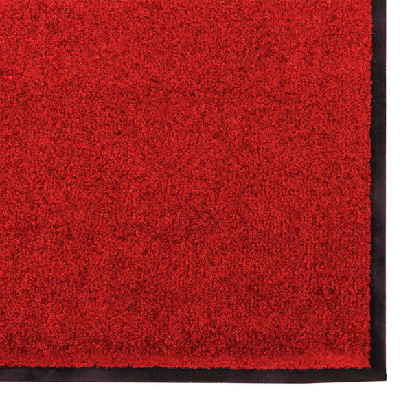 vidaXL Doormat Red and Black 120 x 250 cm Polypropylene and vinyl