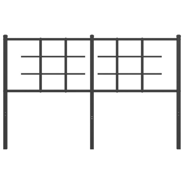 vidaXL Metal Replace Headboard Black 140 cm