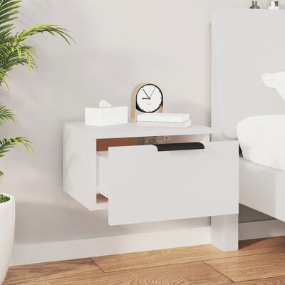 vidaXL Wall-mounted Bedside Cabinet White 34x30x20 cm
