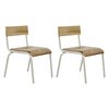 KidsDepot Chair Set Original Mango Wood White 2 pcs
