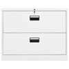 vidaXL Filing Cabinet White 90x46x72.5 cm Steel