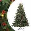 vidaXL Artificial Christmas Tree with 300 LEDs with Stand Green 180 cm