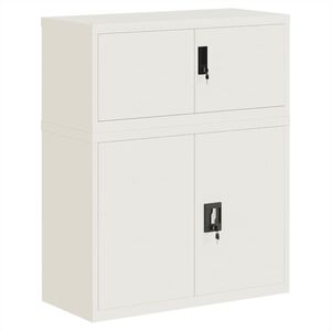 vidaXL File Cabinet White 90x40x110 cm Steel