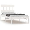 vidaXL Bed Frame without Mattress White 75x190 cm Small Single Solid Wood