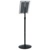 vidaXL Pedestal Poster Stand Manual Black A4 Aluminum and PVC