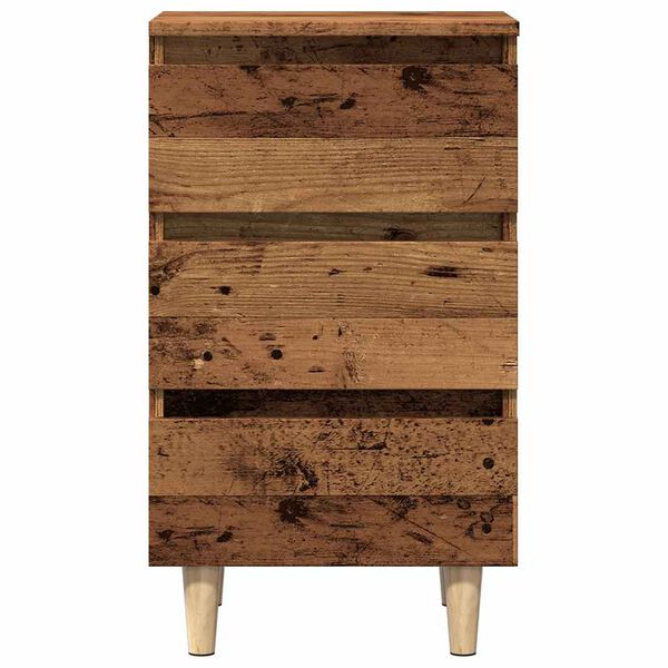 vidaXL Bedside Cabinet Old Wood 40x35x69 cm Engineered Wood